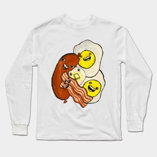 Eggs, Bacon, Grits, SAUSAGE Long Sleeve T-Shirt